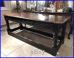 Nice Rare Early 17th Century Oak Refectory Table