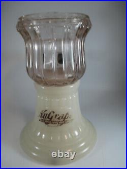 NuGrape Glass Syrup Dispenser Early 1900s Antique Soda Fountain Authentic Rare