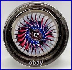 OLD ENGLISH PAPERWEIGHT Four Row Concentric Millefiori ANTIQUE 1850 RARE