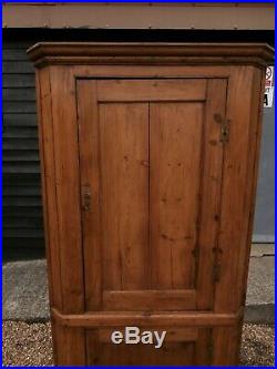 OUTSTANDING RARE EARLY 19th CENTURY PINE CORNER CABINET CUPBOARD WE CAN DELIVER