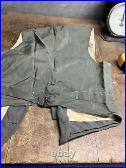 Old Antique Early Rare RR Railroad Conductor Workwear Gray Vest Mens Uniform USA Old Antique Early Rare RR Railroad Conductor Workwear Gray Vest Mens Uniform USA