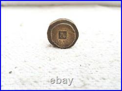 Old Early Rare Stamped Brass 1/16 Seer Octagonal Mercantile Measuring Weight