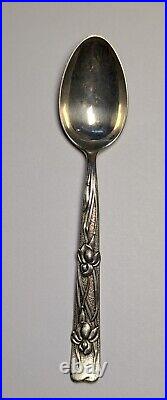 One RARE ANTIQUE TIFFANY & CO. STERLING SILVER VINE IRIS DEMITASSE SPOON