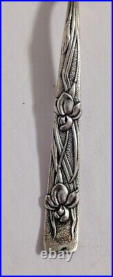 One RARE ANTIQUE TIFFANY & CO. STERLING SILVER VINE IRIS DEMITASSE SPOON