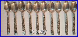 One RARE ANTIQUE TIFFANY & CO. STERLING SILVER VINE IRIS DEMITASSE SPOON