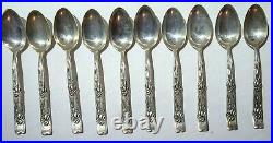 One RARE ANTIQUE TIFFANY & CO. STERLING SILVER VINE IRIS DEMITASSE SPOON