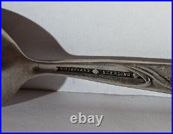 One RARE ANTIQUE TIFFANY & CO. STERLING SILVER VINE IRIS DEMITASSE SPOON