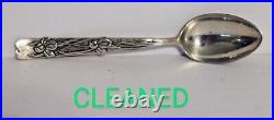 One RARE ANTIQUE TIFFANY & CO. STERLING SILVER VINE IRIS DEMITASSE SPOON