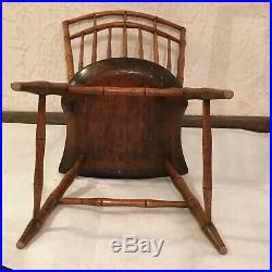 Original Antique Early 1800s Windsor Chair-Rare Form- Beautiful Tiger Maple