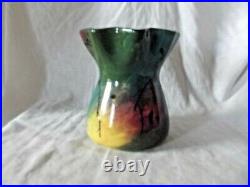 Original Rare Wemyss Ware Vase / Bowl c 1920s Jazzy / Moorland Pattern