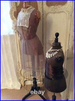 PRIMITIVE French Wasp MannequinDivine Wire BustleRARE Ancienne Dress Form 1800