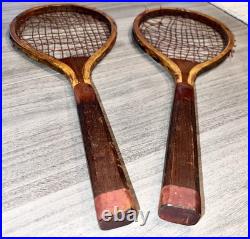Pair Of Antique Early 20th Century Salesman Sample Tennis Racquets 15 Long RARE Pair Of Antique Early 20th Century Salesman Sample Tennis Racquets 15 Long RARE