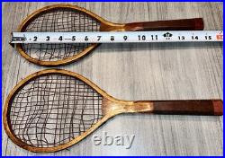 Pair Of Antique Early 20th Century Salesman Sample Tennis Racquets 15 Long RARE Pair Of Antique Early 20th Century Salesman Sample Tennis Racquets 15 Long RARE