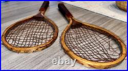 Pair Of Antique Early 20th Century Salesman Sample Tennis Racquets 15 Long RARE Pair Of Antique Early 20th Century Salesman Sample Tennis Racquets 15 Long RARE