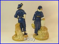 Pair Of Rare Royal Worcester James Hadley Male & Female Figurines Circa 1920-21