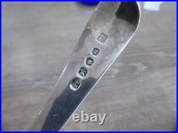 Pair Rare Early Georgian Large Antique Solid Sterling Silver Berry Spoon C1805