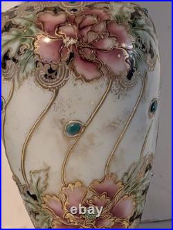 Pair of Jug Ewers Noritake Antique Early Komura Spider Mark Rare England 1902