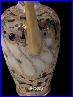 Pair of Jug Ewers Noritake Antique Early Komura Spider Mark Rare England 1902
