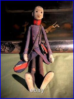 Perfect Christmas Antique Rare Early Steiff Felt German Ulanen Soldier Doll 1910