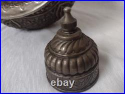 Persian Vase With Lid Silver Plate 35cm Antique Rare