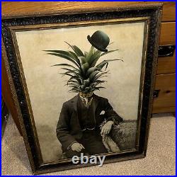 Pineapple Head rare early work by Saatchi artist SOOZY LIPSEY, Antique Framed