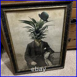 Pineapple Head rare early work by Saatchi artist SOOZY LIPSEY, Antique Framed