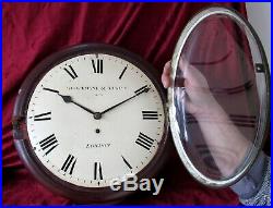 Quality & Early Fusee Convex Dial Clock. Rare 11in Version