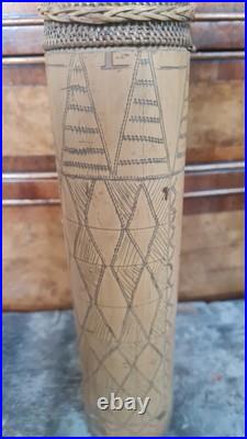 Quiver & Blow Darts Bamboo Early 19th Century Malaysia / South East Asia Rare