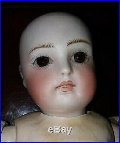 RARE 15 Antique Bisque Doll Belton Type, Early Original Body, Straight Wrists