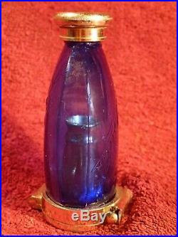 RARE - 1800 / early 1900 SIGNED TUBERCULOSIS GLASS SPUTUM POCKET FLASK ANTIQUE