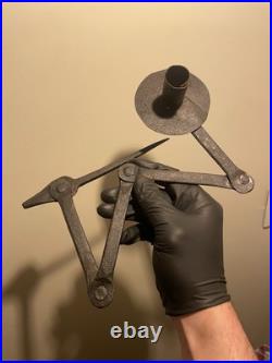RARE 18th Century Wrought Iron CANDLE ARM SPIKE, Early 1700 Extending Arm Spike RARE 18th Century Wrought Iron CANDLE ARM SPIKE, Early 1700 Extending Arm Spike