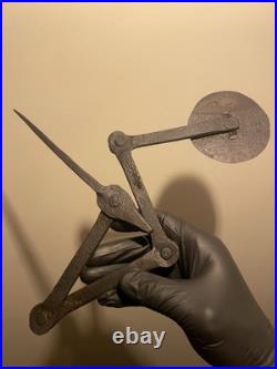 RARE 18th Century Wrought Iron CANDLE ARM SPIKE, Early 1700 Extending Arm Spike RARE 18th Century Wrought Iron CANDLE ARM SPIKE, Early 1700 Extending Arm Spike