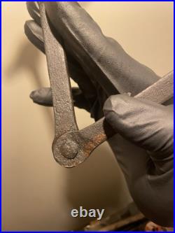 RARE 18th Century Wrought Iron CANDLE ARM SPIKE, Early 1700 Extending Arm Spike RARE 18th Century Wrought Iron CANDLE ARM SPIKE, Early 1700 Extending Arm Spike