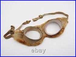 RARE 1910's Early Flying Motoring Face Mask Goggles Aviator Antique Old Vintage