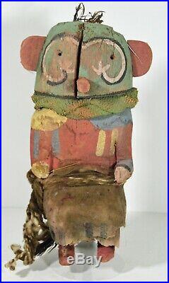 RARE 1930s/ EARLY 40s ERA ANTIQUE NAVAJO CORN KACHINA with STAND NATIVE AMERICAN