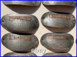 RARE 29 Antique Metal/Copper Pharmacy Apothecary Cabinet Drawer Pulls Knobs