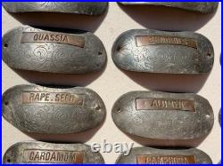 RARE 29 Antique Metal/Copper Pharmacy Apothecary Cabinet Drawer Pulls Knobs