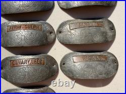 RARE 29 Antique Metal/Copper Pharmacy Apothecary Cabinet Drawer Pulls Knobs