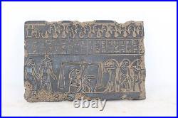 thumbnail image 2 of Vintage Reproduction Ancient Egyptian Stela - God Osiris & Anubis Stone Plaque, Multi-Color 2 of 5