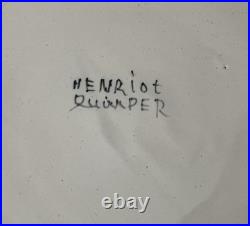 RARE ANTIQUE 1800's & Early 1900's Quimper HENRIOT Set 5 Bread Plates FRANCE