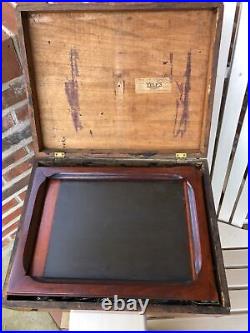 RARE ANTIQUE 1890 Thomas Edison Mimeograph Wooden Box and Contents A B Dick Co