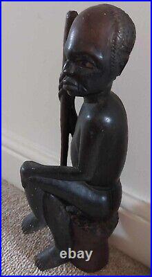 RARE ANTIQUE AFRICAN SEATED ANCESTOR FIGURINE /Early 20th Century/. 34 cm