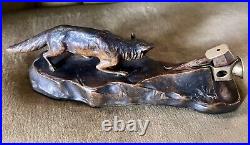 RARE ANTIQUE AUSTRIAN BRONZE FIGURAL FOX CIGAR CUTTER EARLY 20th CENTURY RARE ANTIQUE AUSTRIAN BRONZE FIGURAL FOX CIGAR CUTTER EARLY 20th CENTURY