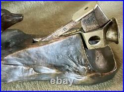 RARE ANTIQUE AUSTRIAN BRONZE FIGURAL FOX CIGAR CUTTER EARLY 20th CENTURY RARE ANTIQUE AUSTRIAN BRONZE FIGURAL FOX CIGAR CUTTER EARLY 20th CENTURY
