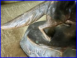 RARE ANTIQUE AUSTRIAN BRONZE FIGURAL FOX CIGAR CUTTER EARLY 20th CENTURY RARE ANTIQUE AUSTRIAN BRONZE FIGURAL FOX CIGAR CUTTER EARLY 20th CENTURY