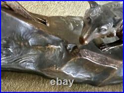 RARE ANTIQUE AUSTRIAN BRONZE FIGURAL FOX CIGAR CUTTER EARLY 20th CENTURY RARE ANTIQUE AUSTRIAN BRONZE FIGURAL FOX CIGAR CUTTER EARLY 20th CENTURY