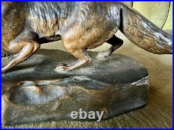 RARE ANTIQUE AUSTRIAN BRONZE FIGURAL FOX CIGAR CUTTER EARLY 20th CENTURY RARE ANTIQUE AUSTRIAN BRONZE FIGURAL FOX CIGAR CUTTER EARLY 20th CENTURY