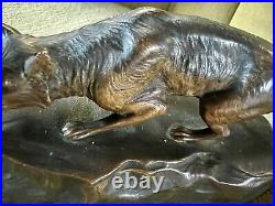 RARE ANTIQUE AUSTRIAN BRONZE FIGURAL FOX CIGAR CUTTER EARLY 20th CENTURY RARE ANTIQUE AUSTRIAN BRONZE FIGURAL FOX CIGAR CUTTER EARLY 20th CENTURY