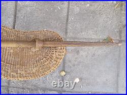 RARE ANTIQUE BALKAN GREEK DISTAFF SPINNING WOOL WOODEN TOOL-EARLY 19th C