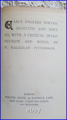 RARE ANTIQUE BOOK Early English Poetry various Walter Scott, London 1880s